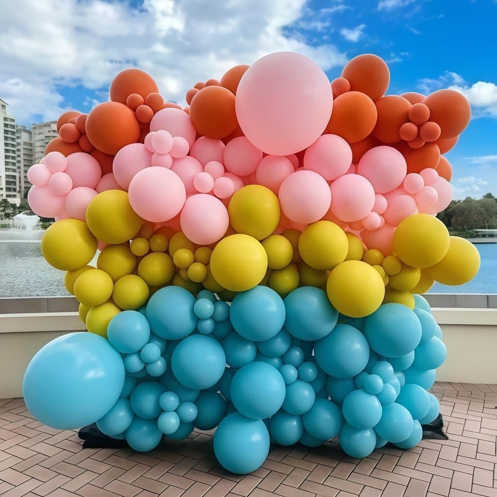보호 레트로 풍선 화환 세트