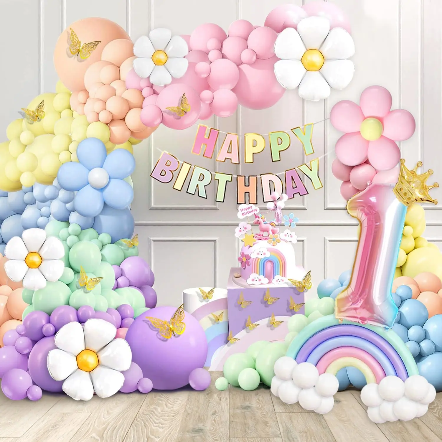 첫 번째 생일 풍선 장식