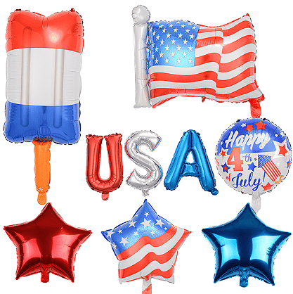 행복한 7월 4일 풍선