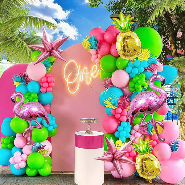 하와이 테마 풍선 갈랜드 키트