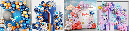 Space balloon garland