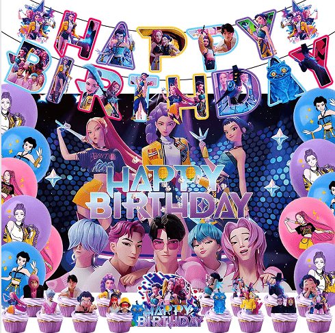 K-POP 데몬헌터 파티 장식 세트