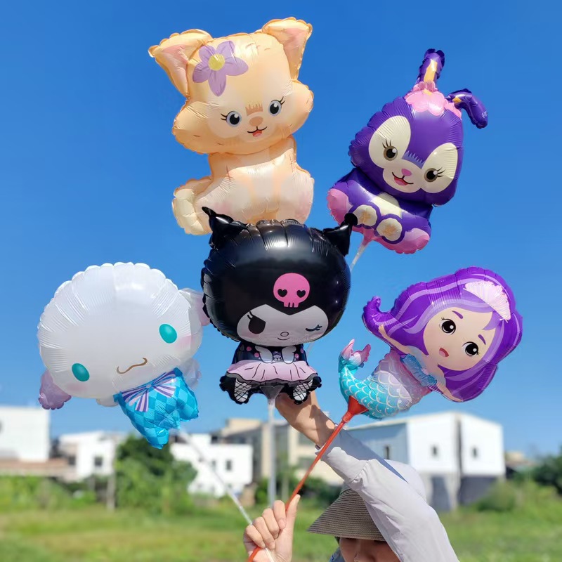 막대기에 미니 호일 풍선